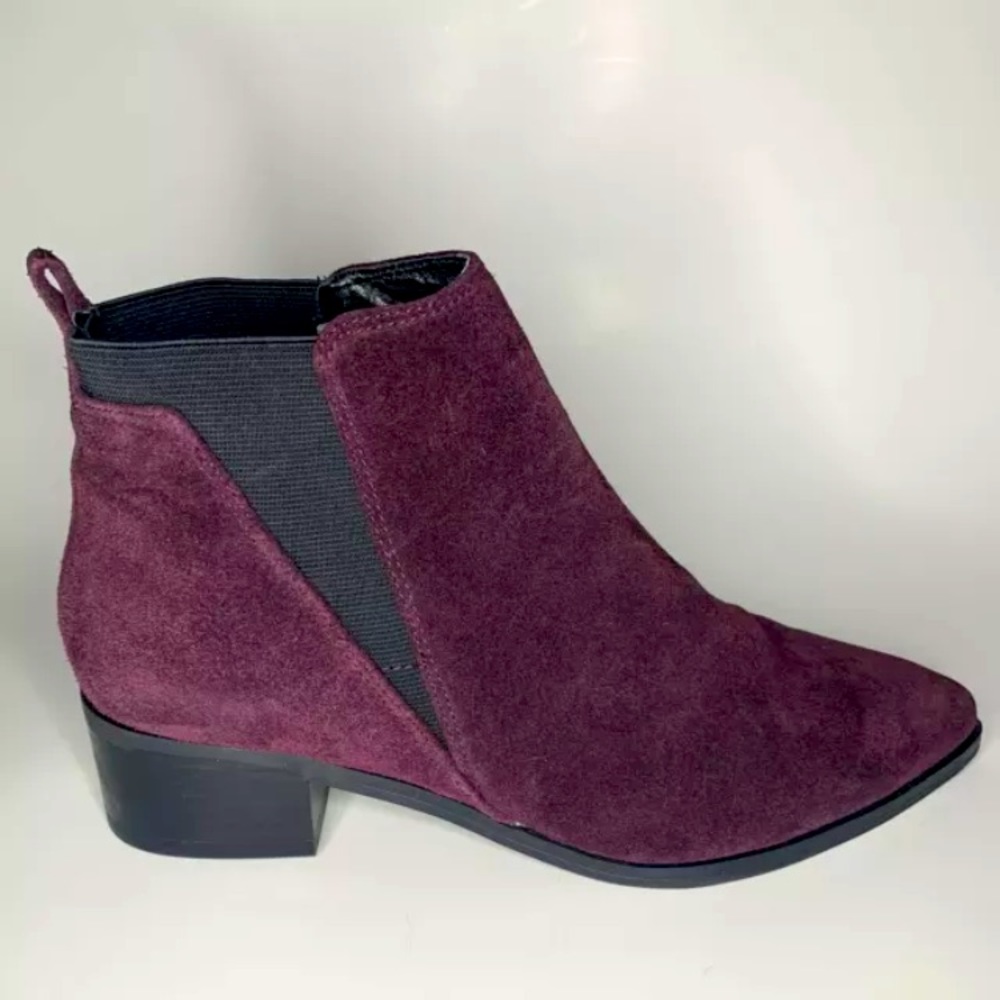 Marc fisher mf ignite purple suede heeled boots size 5 never worn brand new